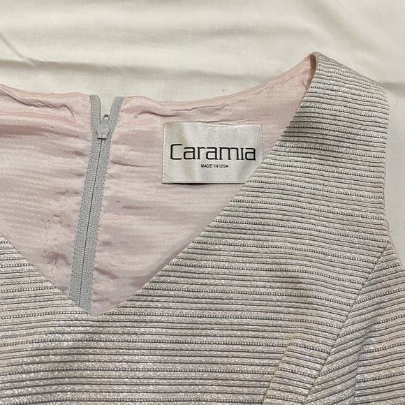 CARAMIA WOMENS VINTAGE DRESS VEST SHINY UNIQUE MADE IN USA - Picture 1 of 3